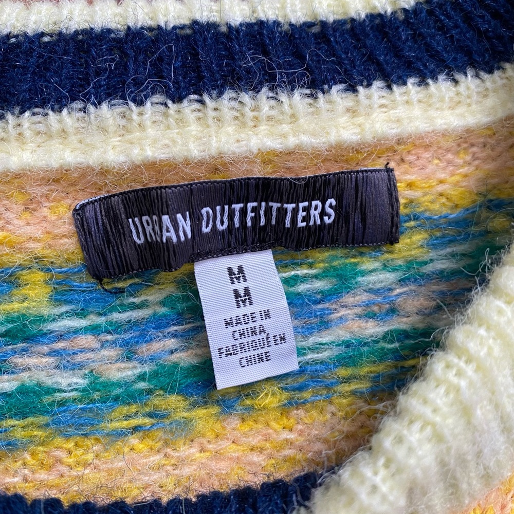 UO Urban Outfitters Hudson Fair Isle Crewneck Sweater - Picture 2 of 8